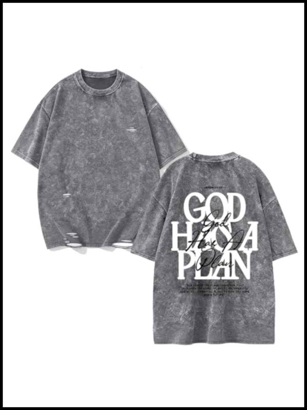 Christian Faith Over Fear Men Oversized T-Shirt Cotton Ripped Vintage